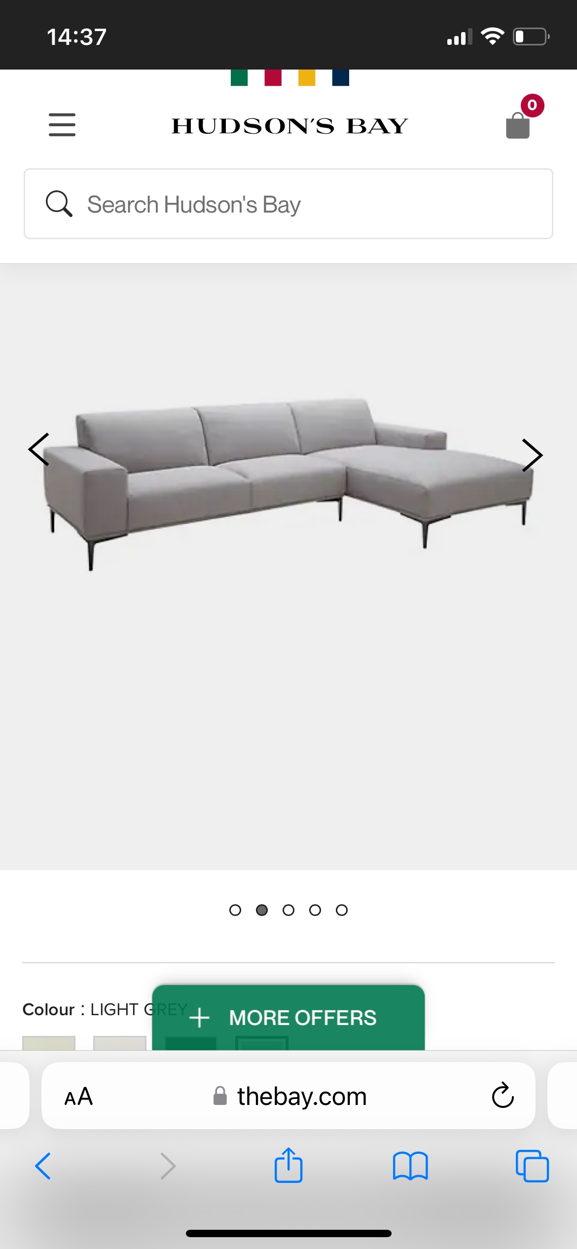 Moving Sale/ Brent Sectional with Wide Track Arms (sofa / couch) image indicator(9)