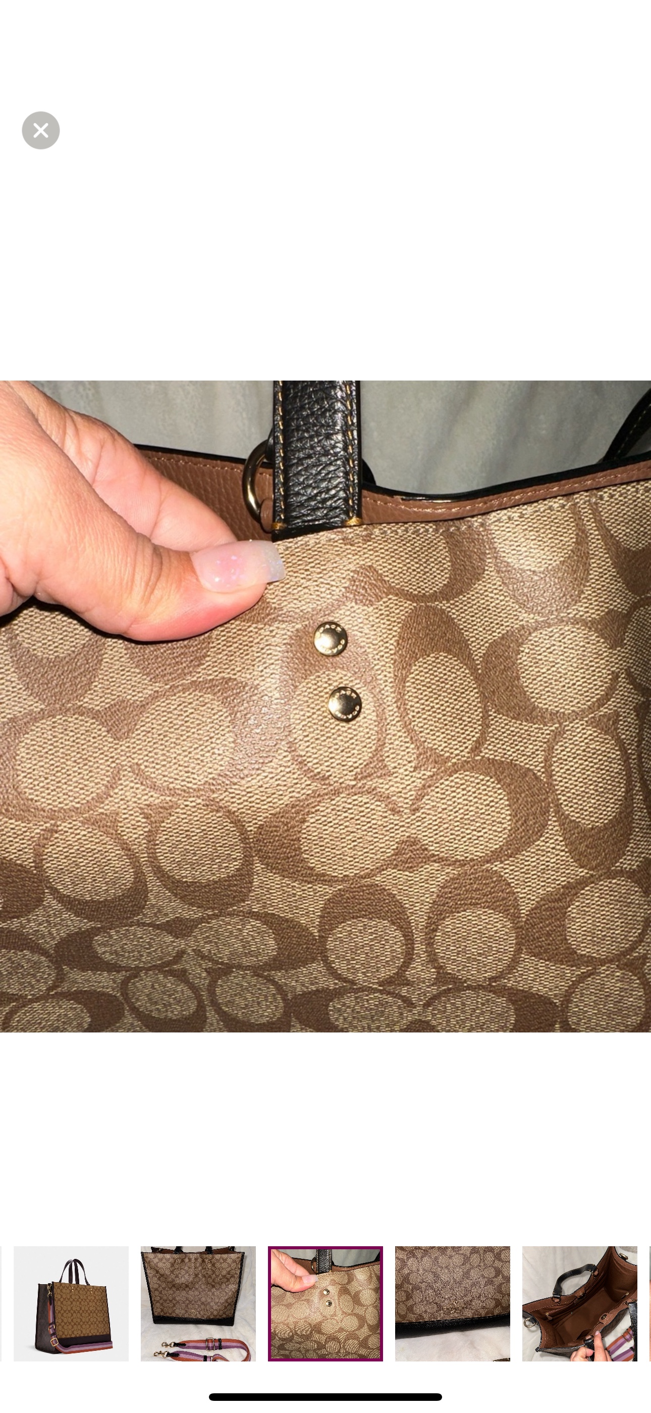 Coach Dempsey Tote 40 In Blocked Signature Canvas - photo 3