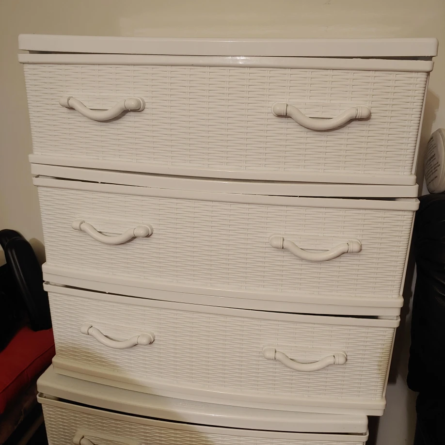 Plastic Storage Drawers White thumbnail