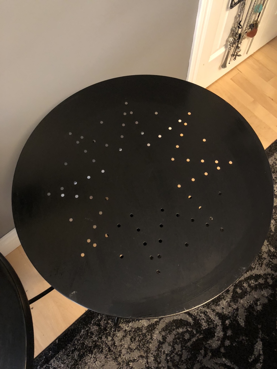 IKEA Set of 2 Aluminum Black Side Tables - photo 2