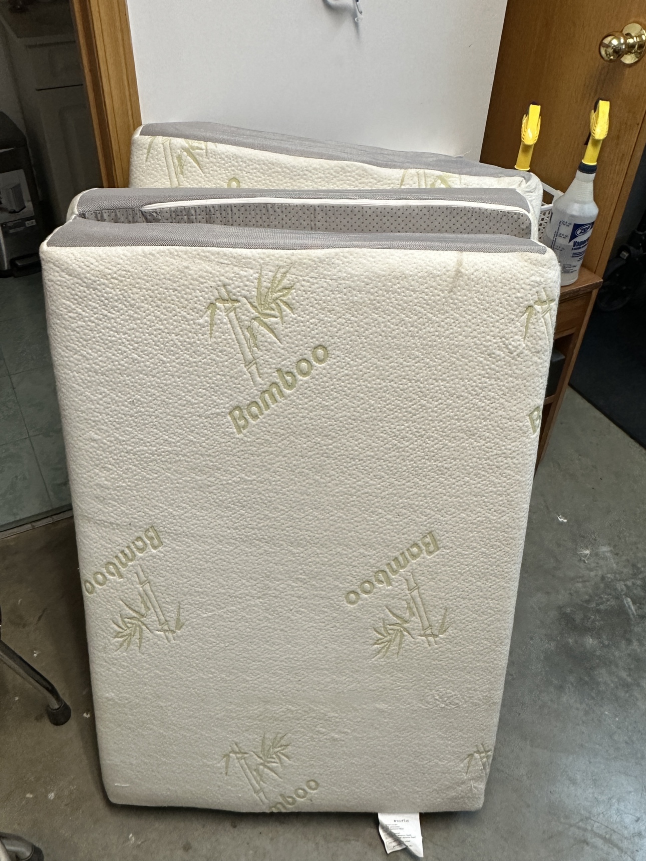 Twin trifold mattress and frame