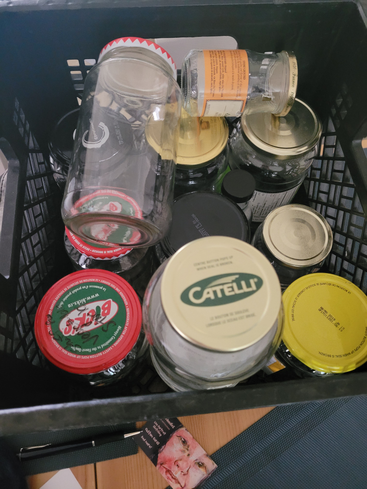 Free Glass Jars - various sizes, mostly 1L pickle