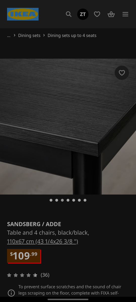 small square table and four chairs ikea - photo 4