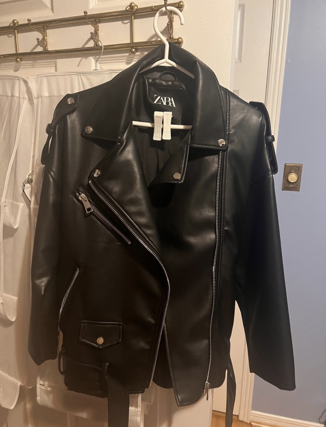 ZARA Leather Jacket, Size M