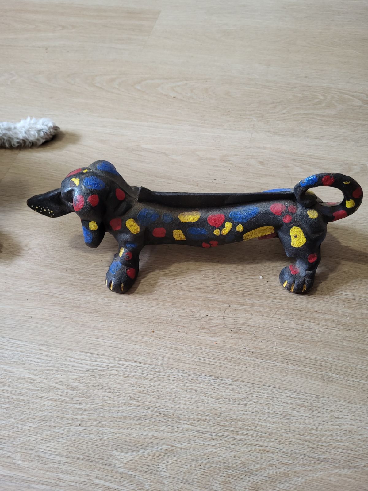 Cast Iron Dachshund Dog Boot & Shoe Scraper / Doorstop thumbnail