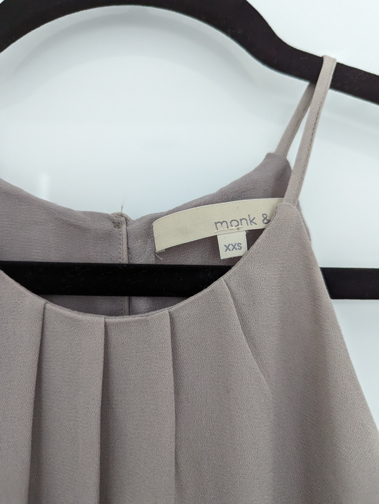 Monk and Lou Gray Lavender Shift Dress XXS image indicator(2)