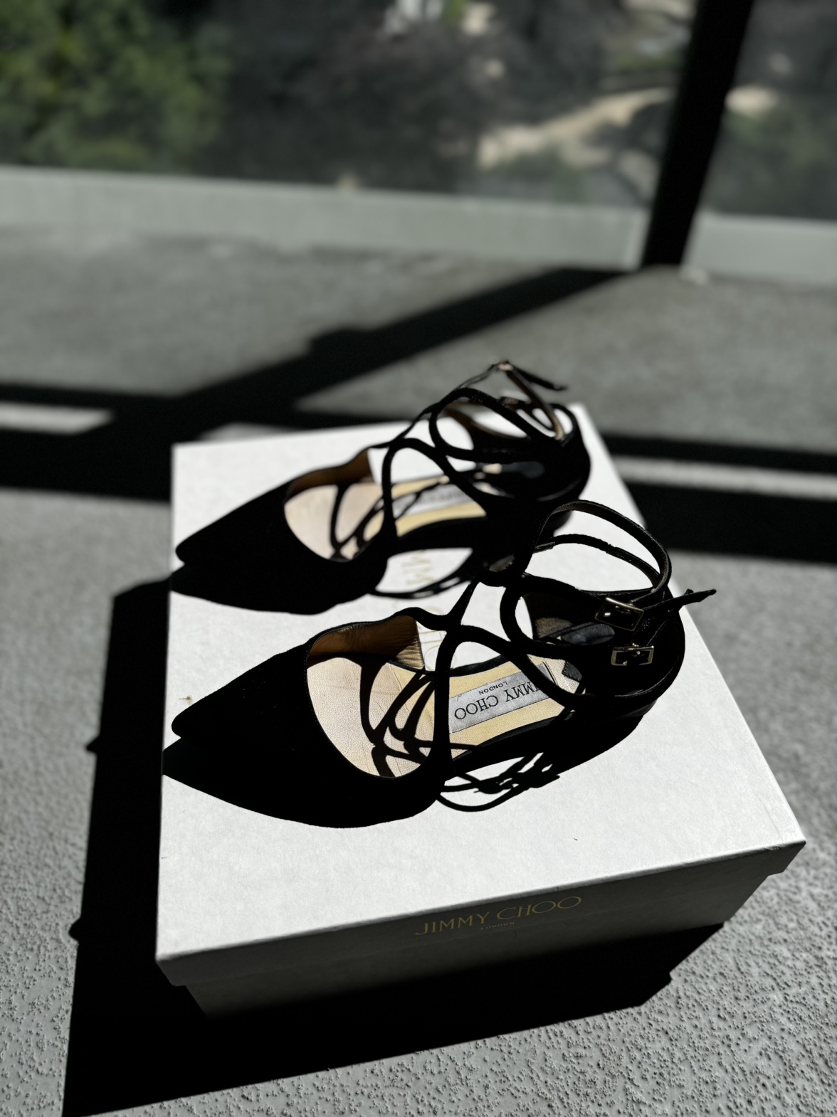 100% Authentic Jimmy Choo suede Lancer flats image indicator(4)