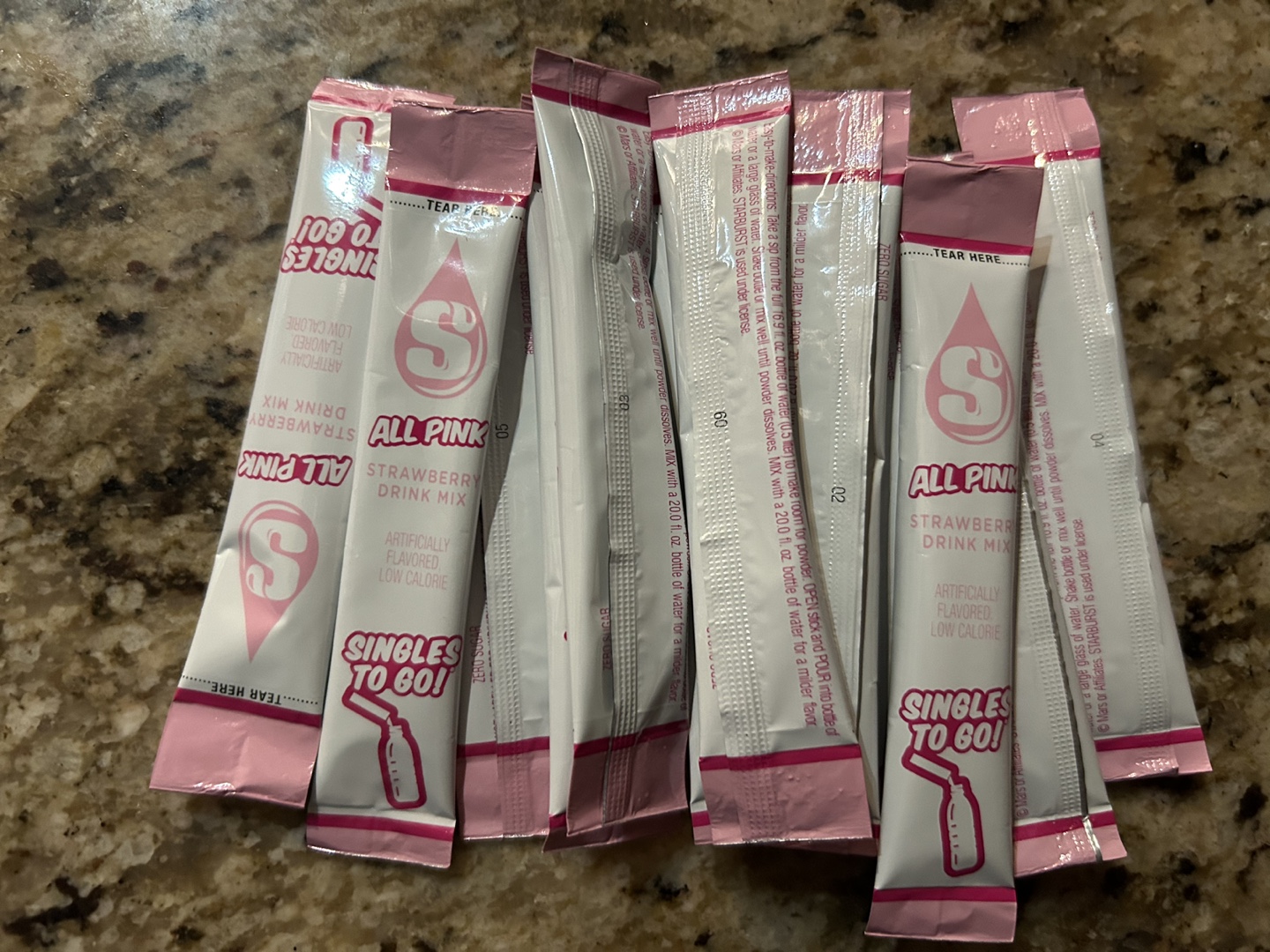 Pink Starburst Singles (12 sachets) #Freecycle
