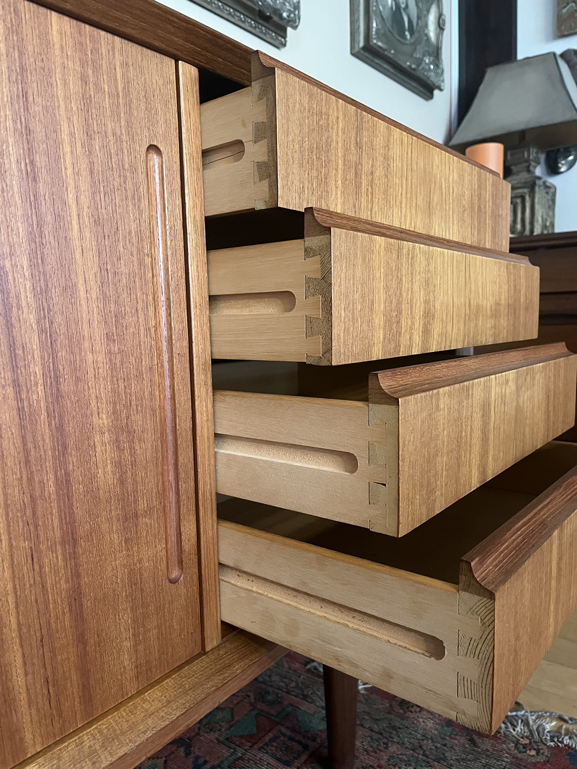 Teak vintage danish sideboard / credenza / tv stand - photo 5