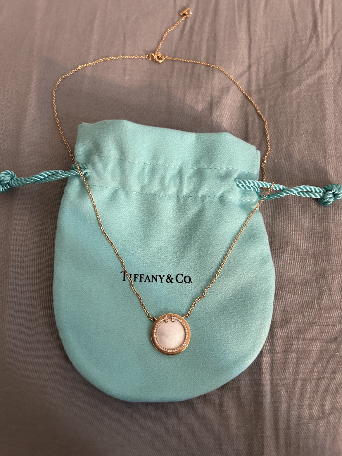 Tiffany & Co Necklace with Mother of Pearl Pendant