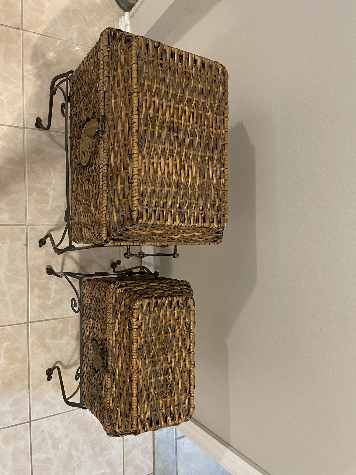 Two Piece Wicker Storage Baskets - photo 5