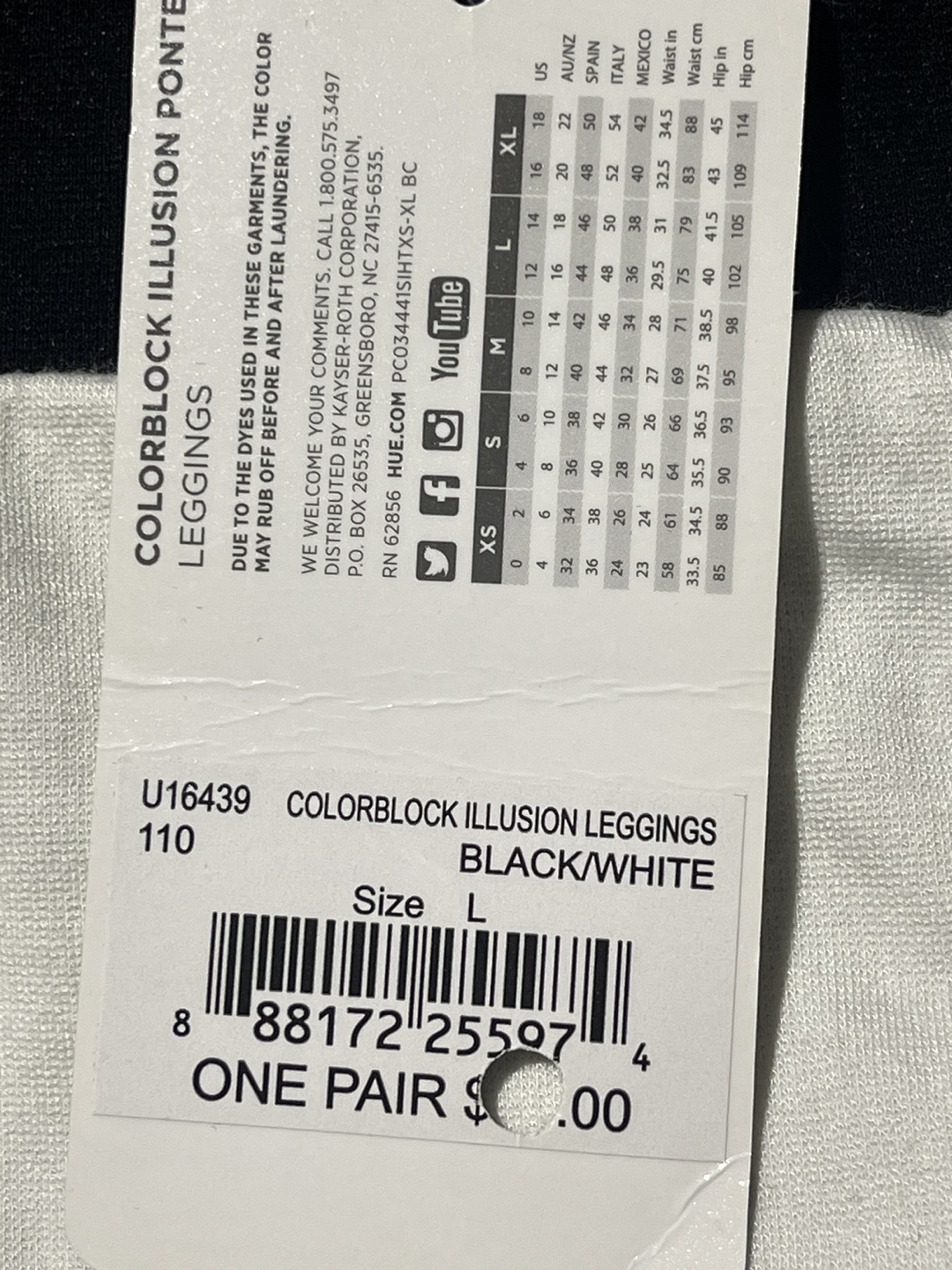 (NEW) HUE Colour Block Illusion Leggings image indicator(5)