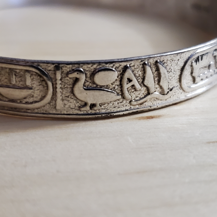 Vtg. Mexico Sterling Bangle Bracelet image indicator(5)