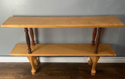 2-tier Vintage Solid Wood Organizer Shelf thumbnail