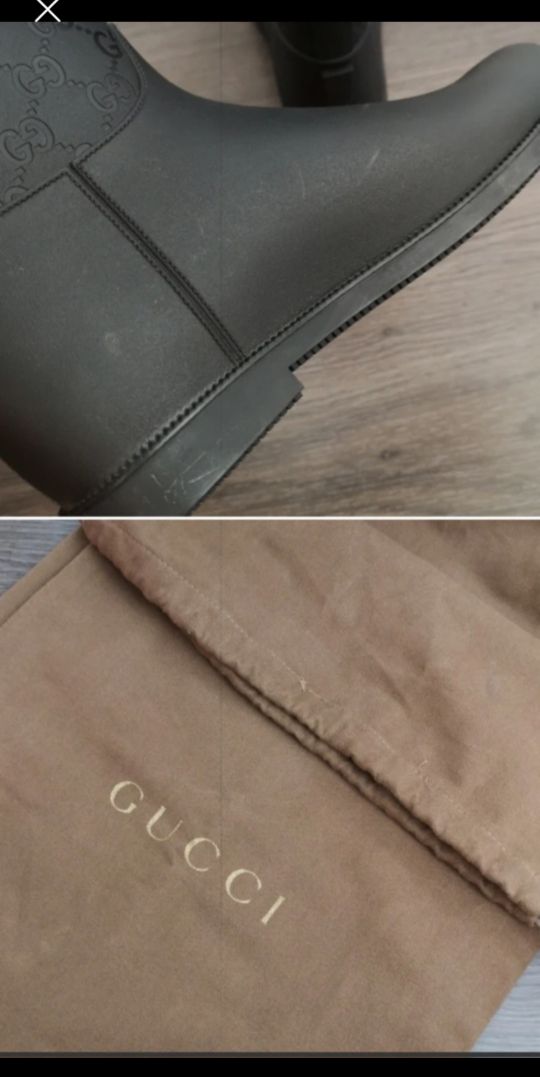 AUTH GUCCI RAIN BOOTS SZ36 MINT image indicator(2)