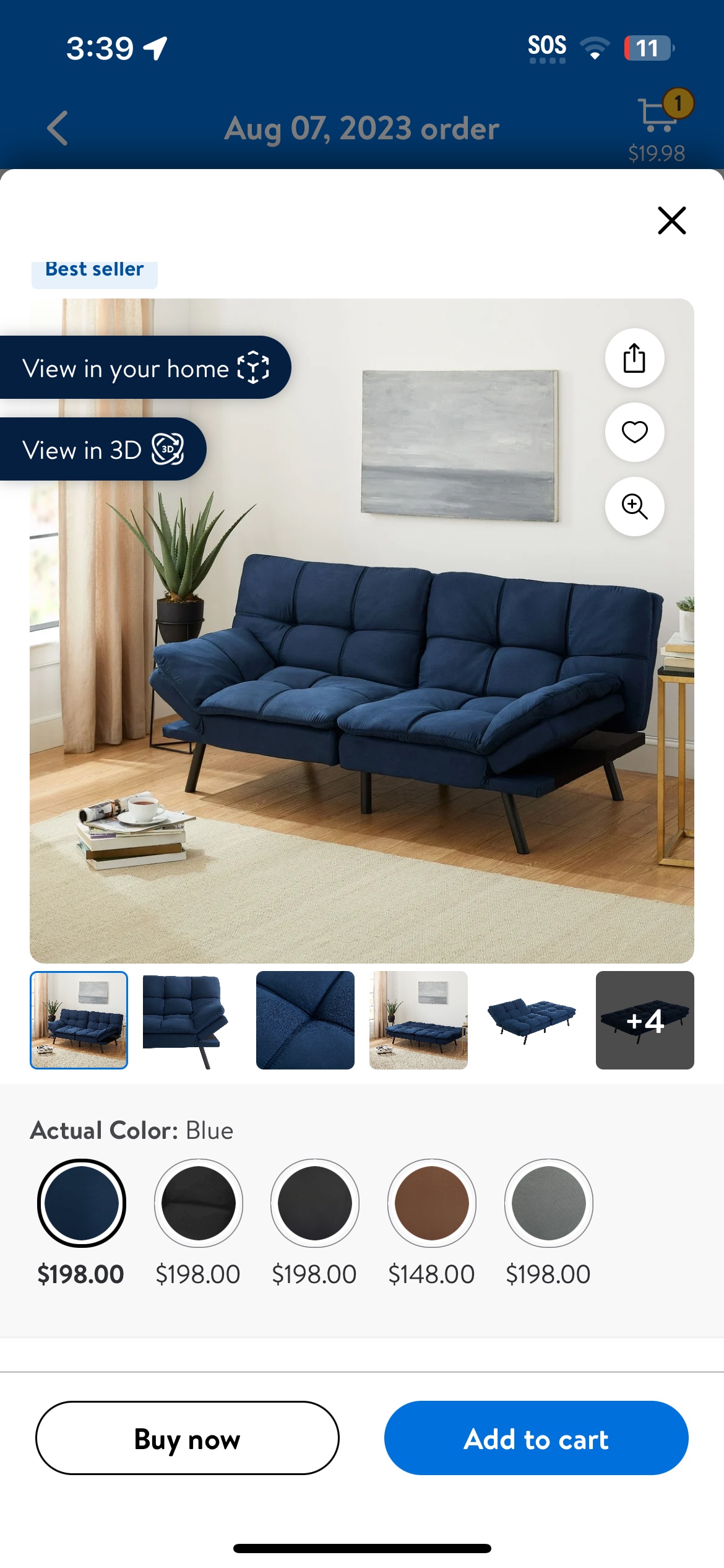 Mainstay Futon (Couch, Sofa) - photo 5