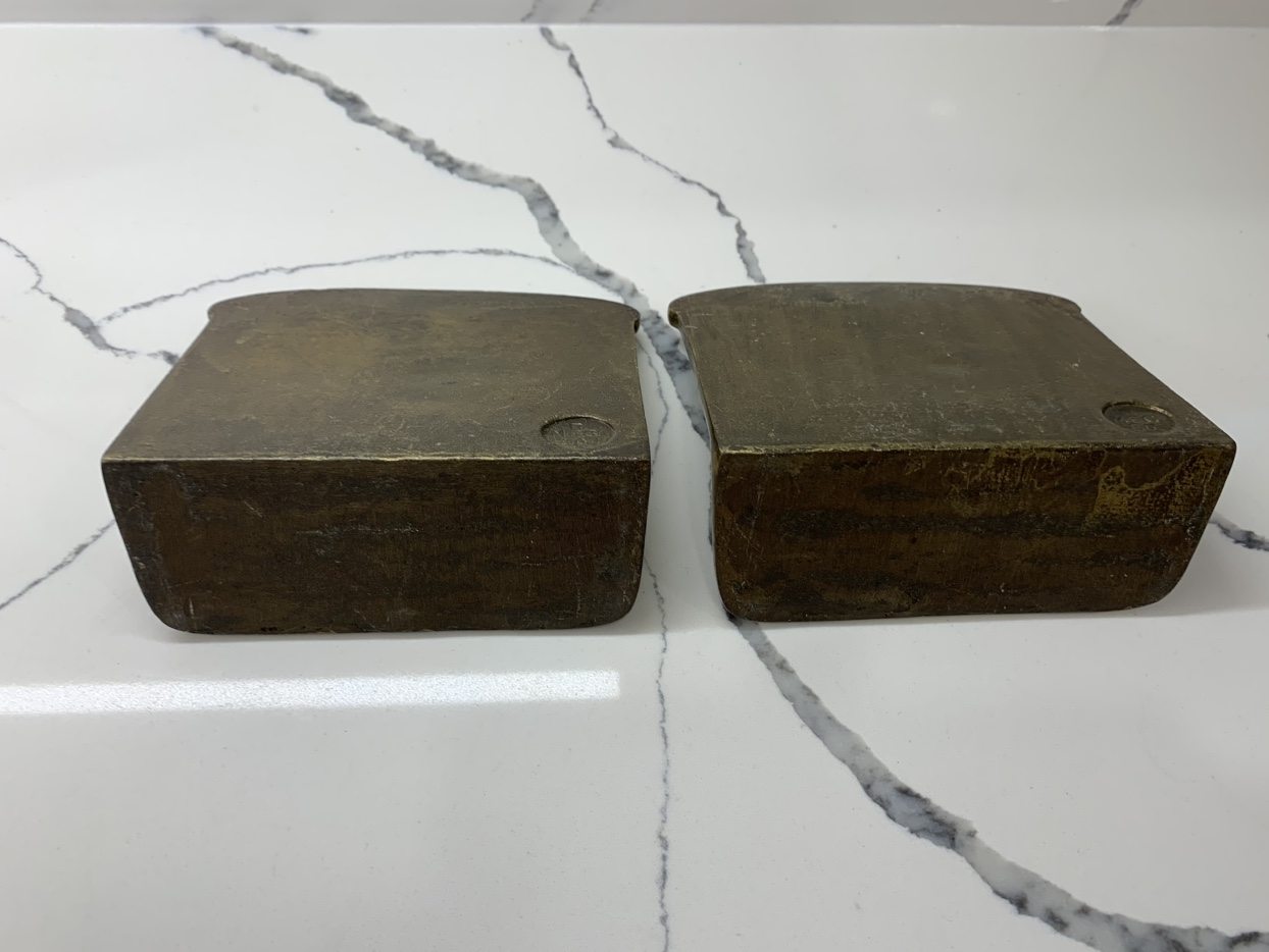 Native American Indian Horseback Hunter Bookends Circa 1925 image indicator(8)