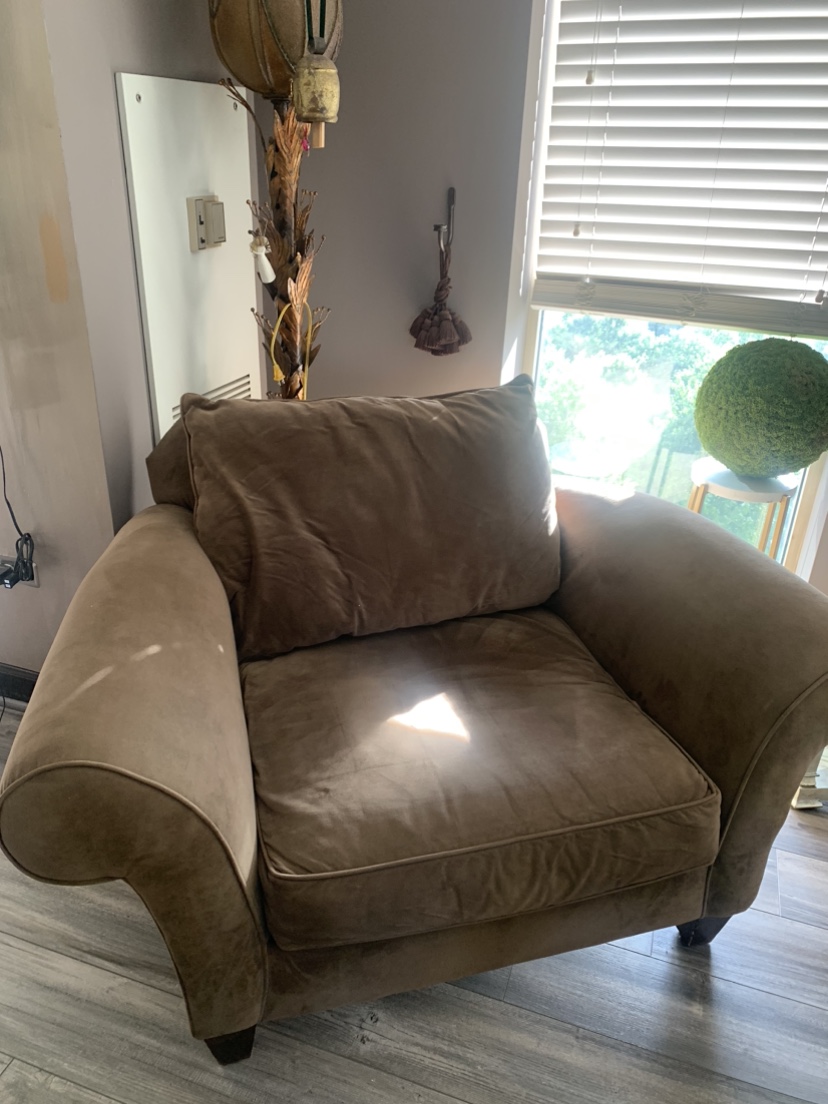 Velvet sofa and armchair by ROWE - photo 2