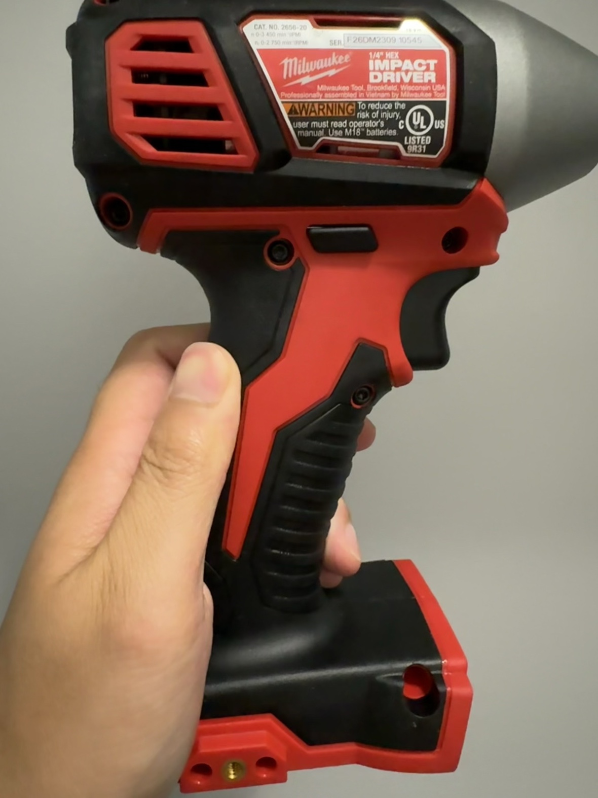 Milwaukee M18 18v 1/4 hex impact wrench 2656-20