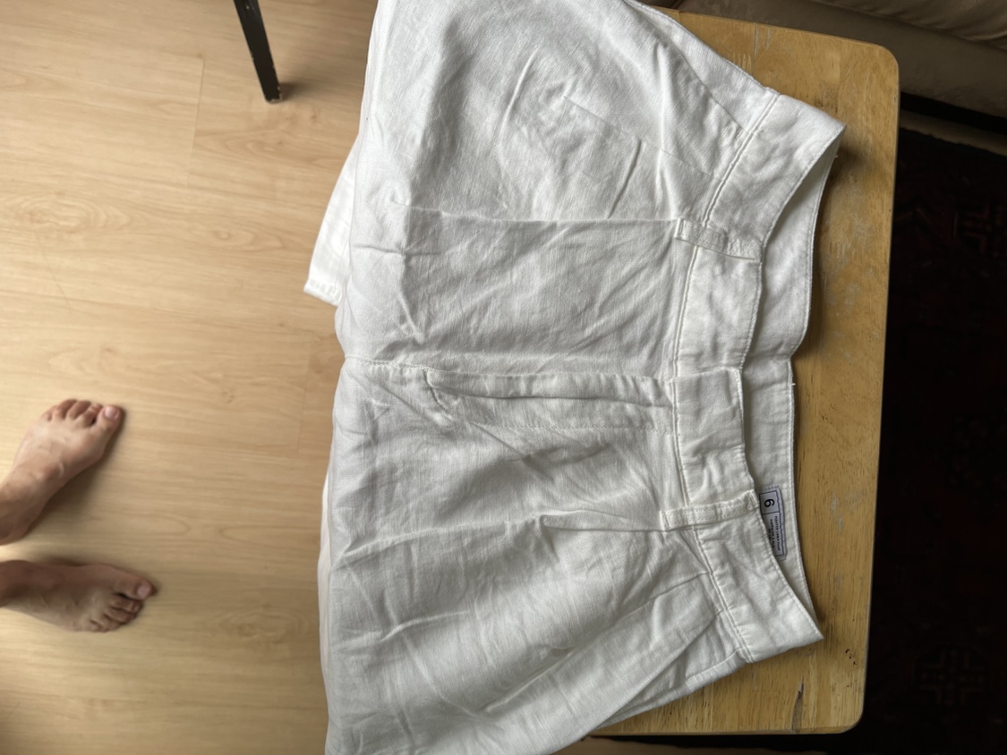 Gap white linen wide leg pants - photo 2