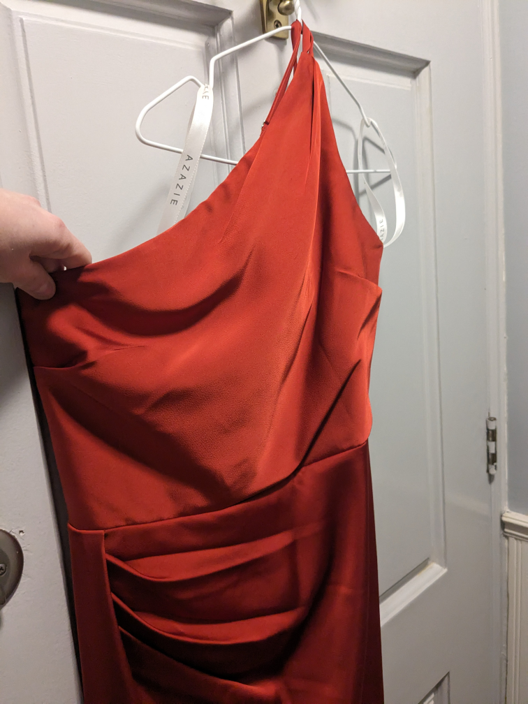 Azazie Red One Shoulder Dress - photo 3