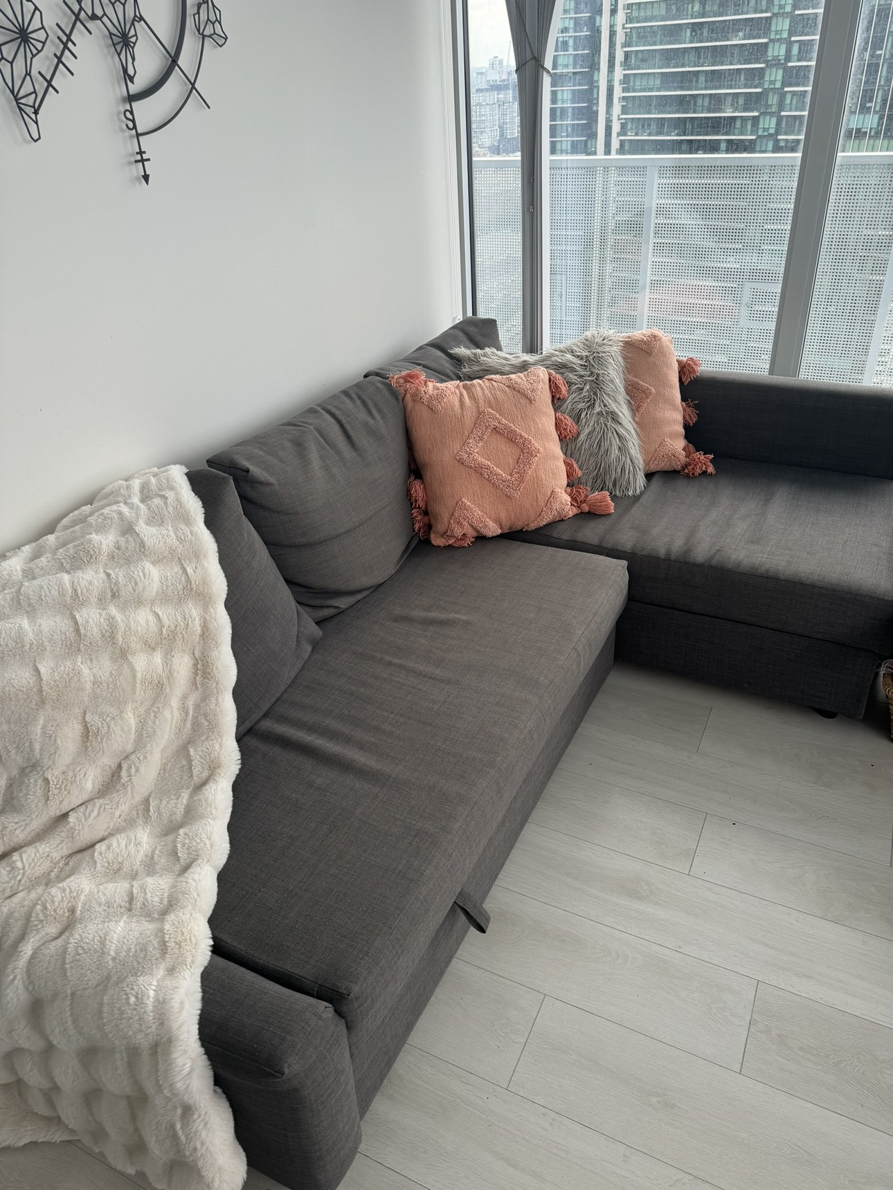 IKEA FRIHETEN Corner Sofa-Bed with Storage, Skiftebo Dark Gray