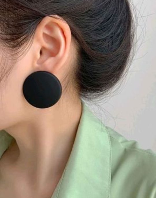 Round Stud Earrings