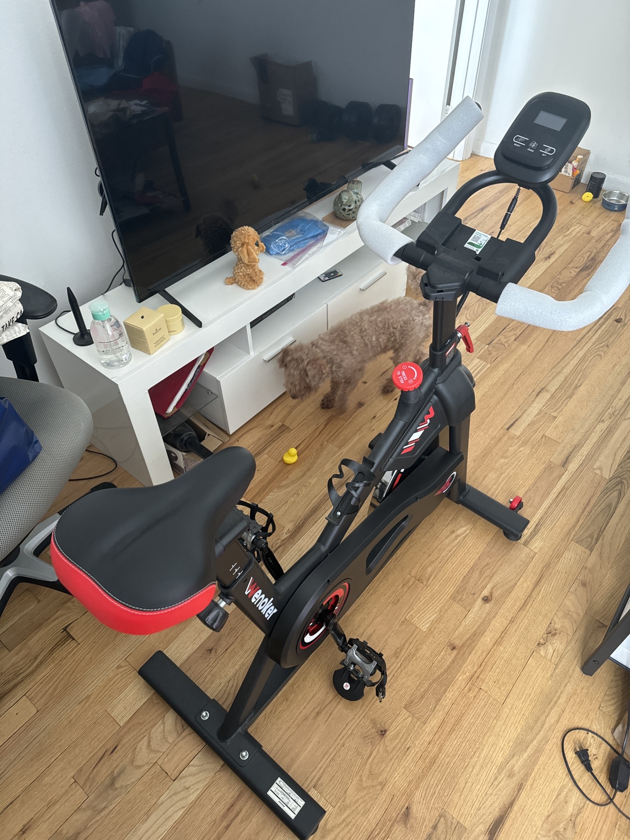 New stationary cycling bike for home gym