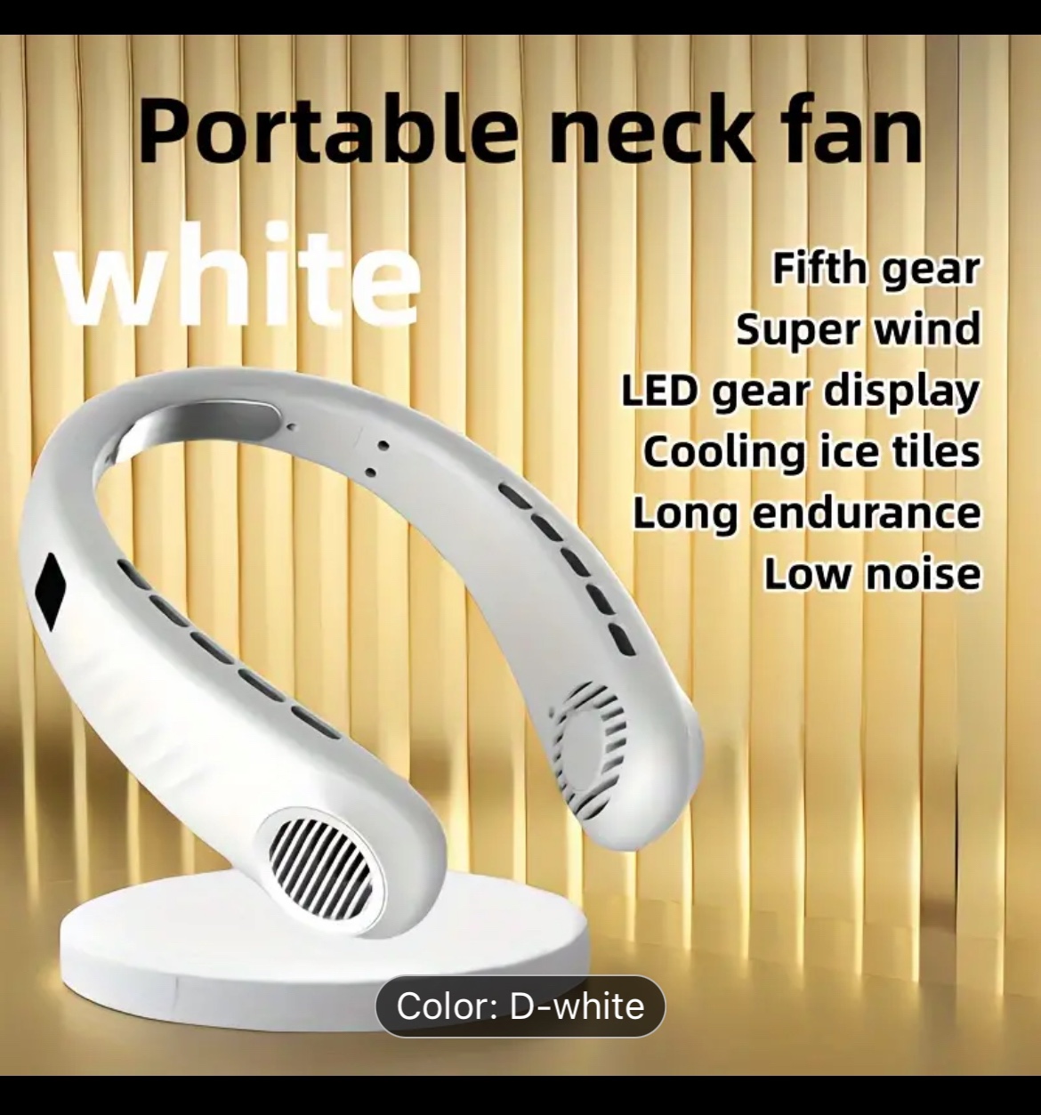 BNIB rechargeable Portable Neck Fan with Digital Display - photo 2