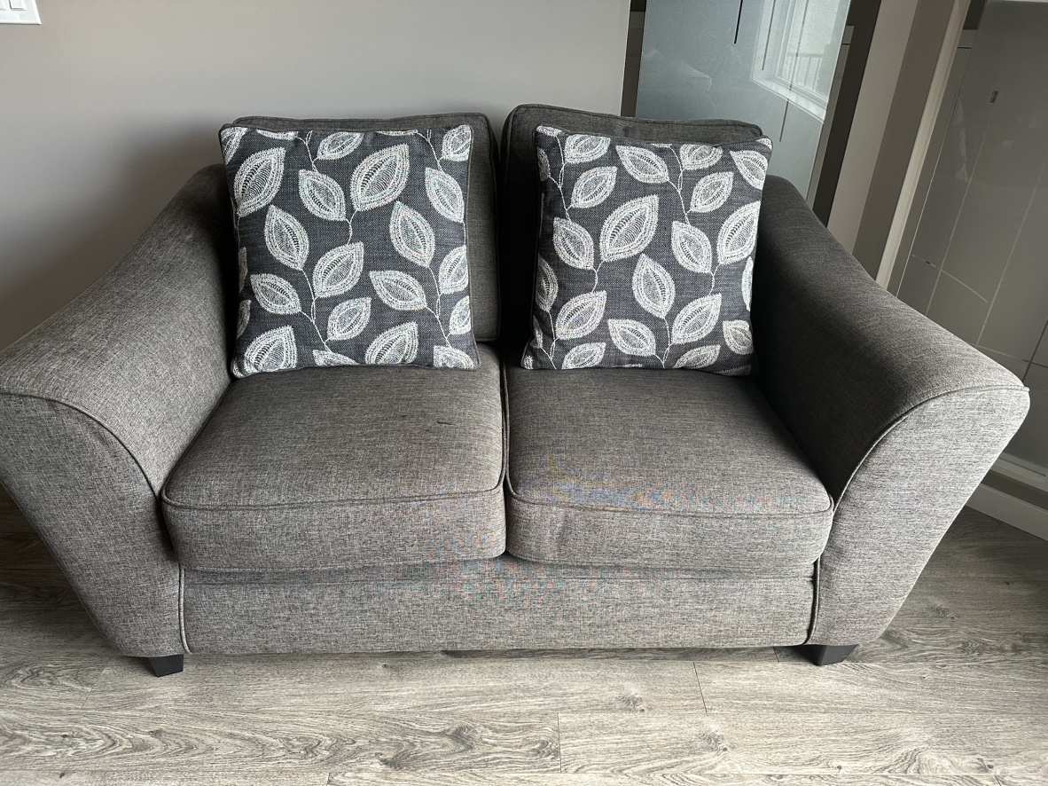 Sofa with love seat with cushions - photo 2