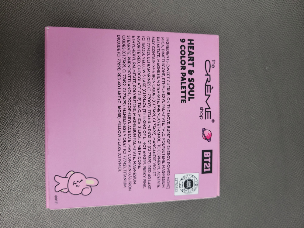 The Crème Shop BT21: HEART & SOUL Eyeshadow Palette COOKY BTS image indicator(7)