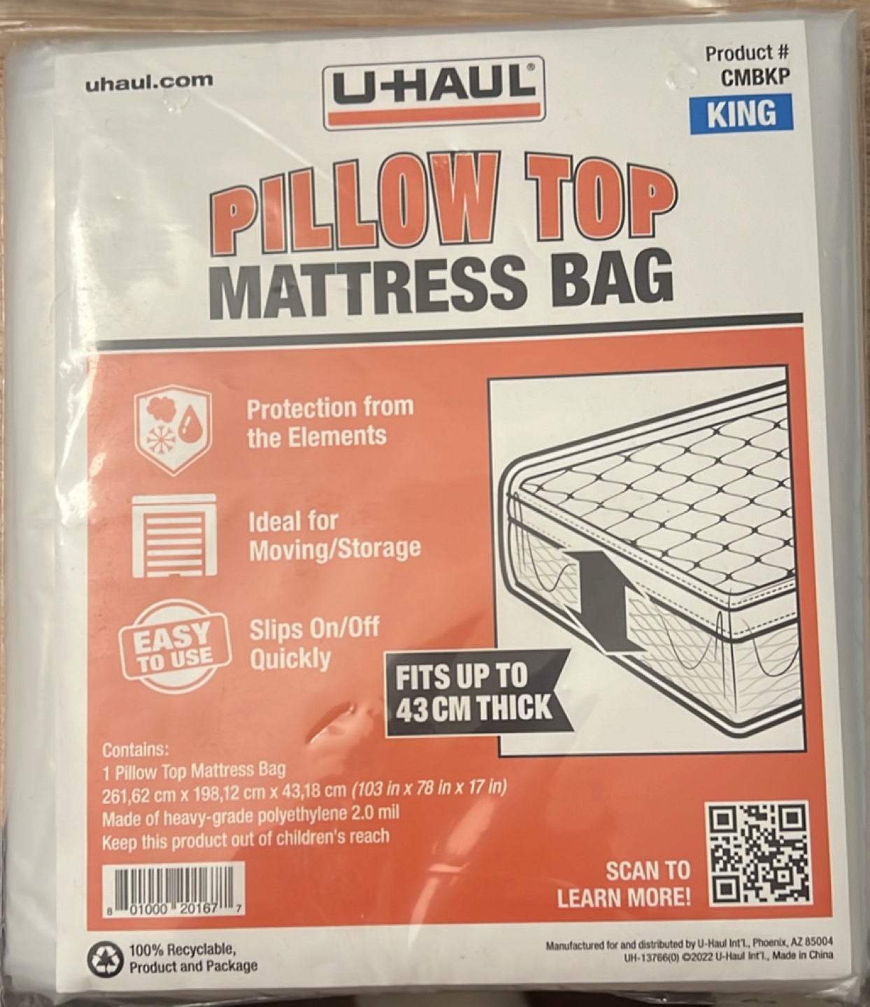 U-Haul Mattress Bag