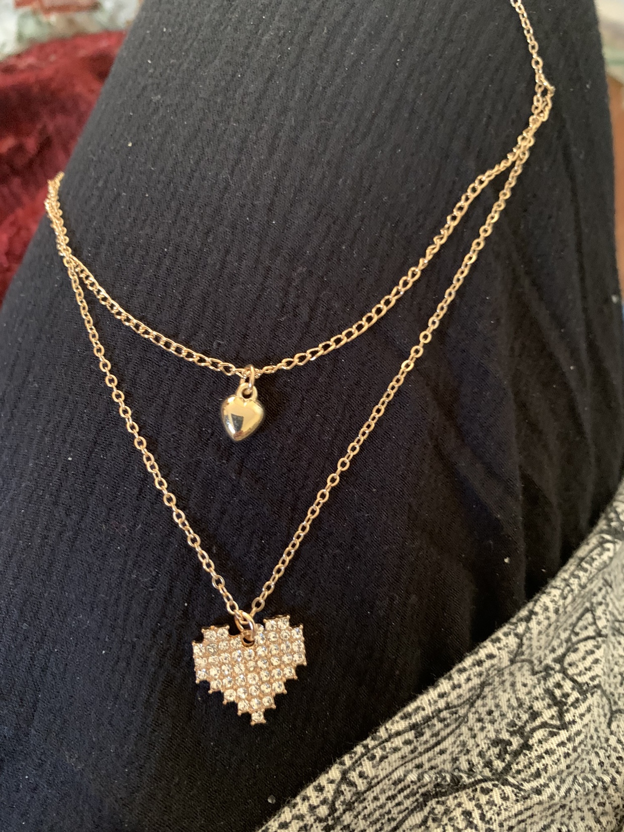 Very beautiful  2 layers heard necklace  ⚽️ - photo 3