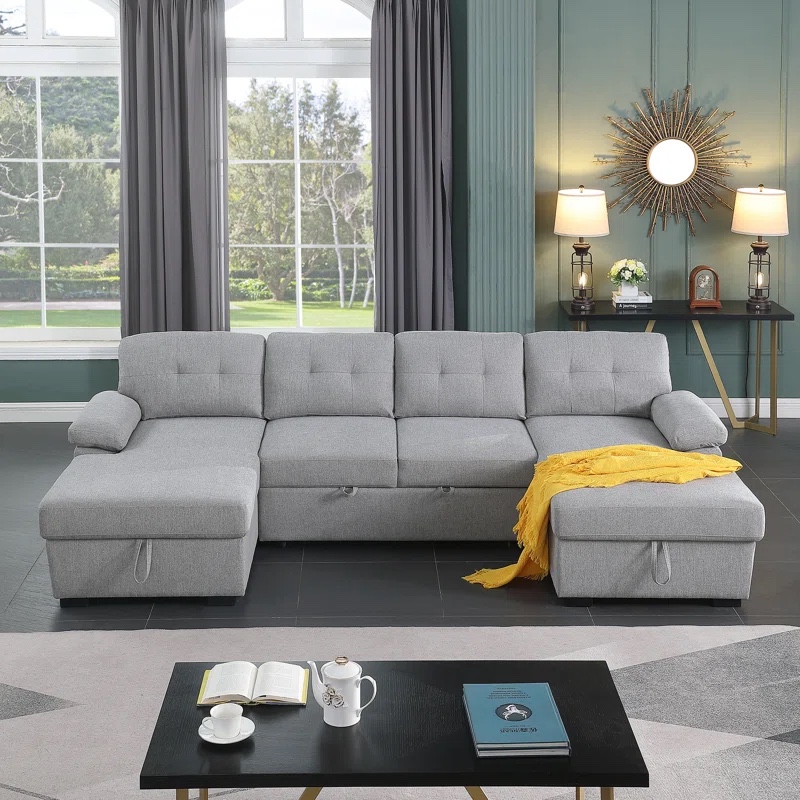 2 in 1 sectional sofa to a Queen sized bed with lots of Storage - photo 2