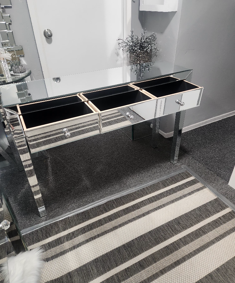 mirror console table with 3 drawer - photo 2