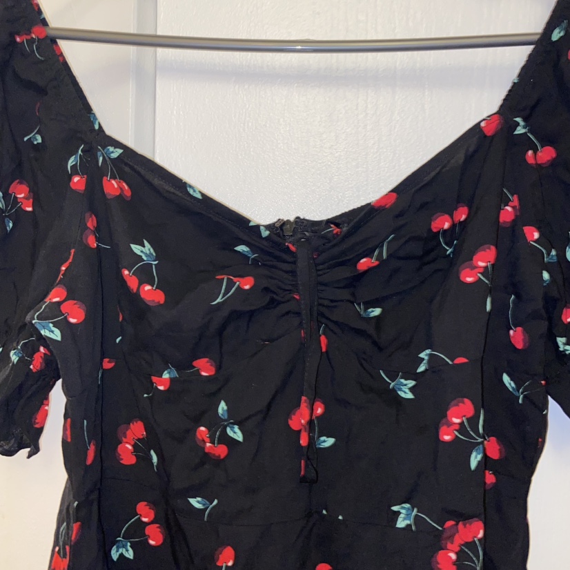 cherry off shoulder dress size large image indicator(2)