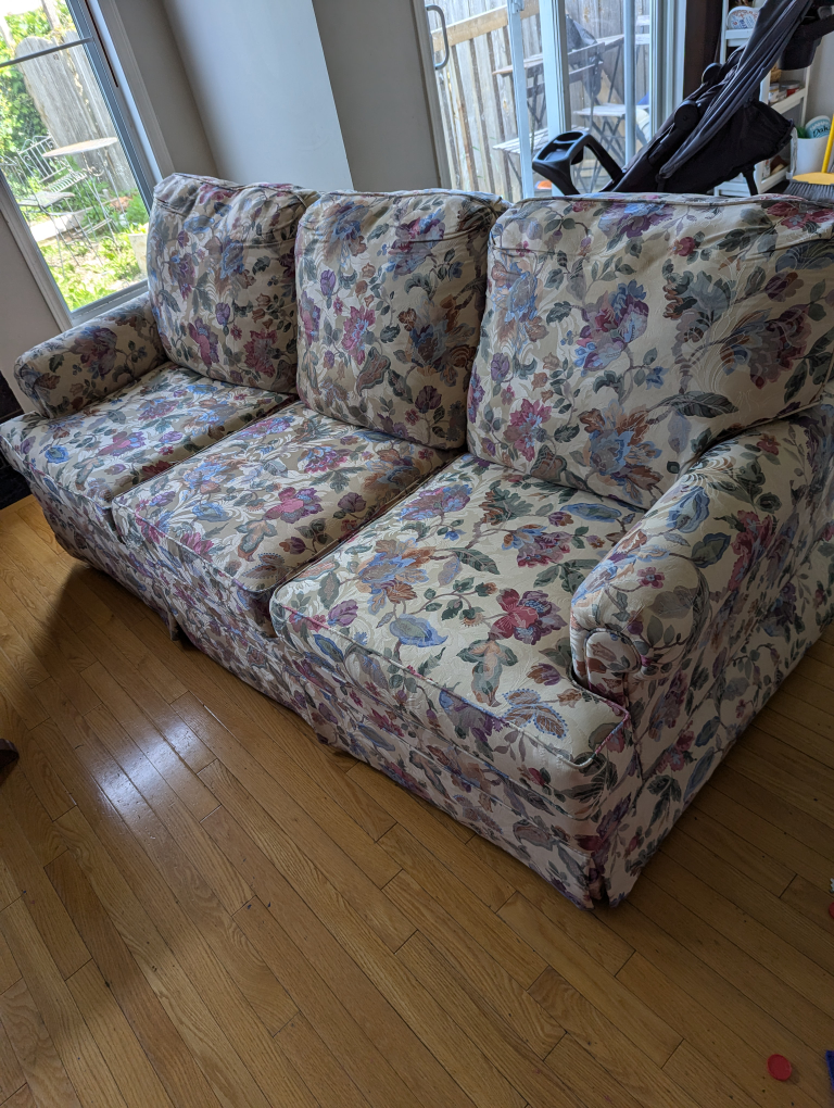 Couch and leather couch