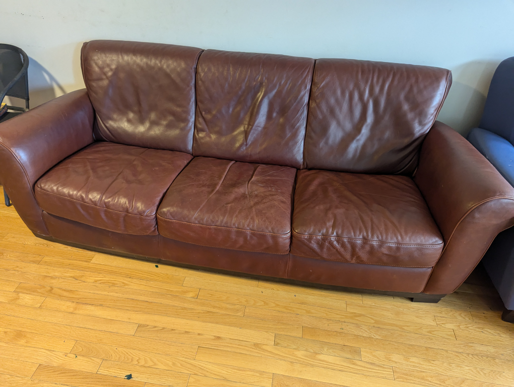 Couch and leather couch - photo 2