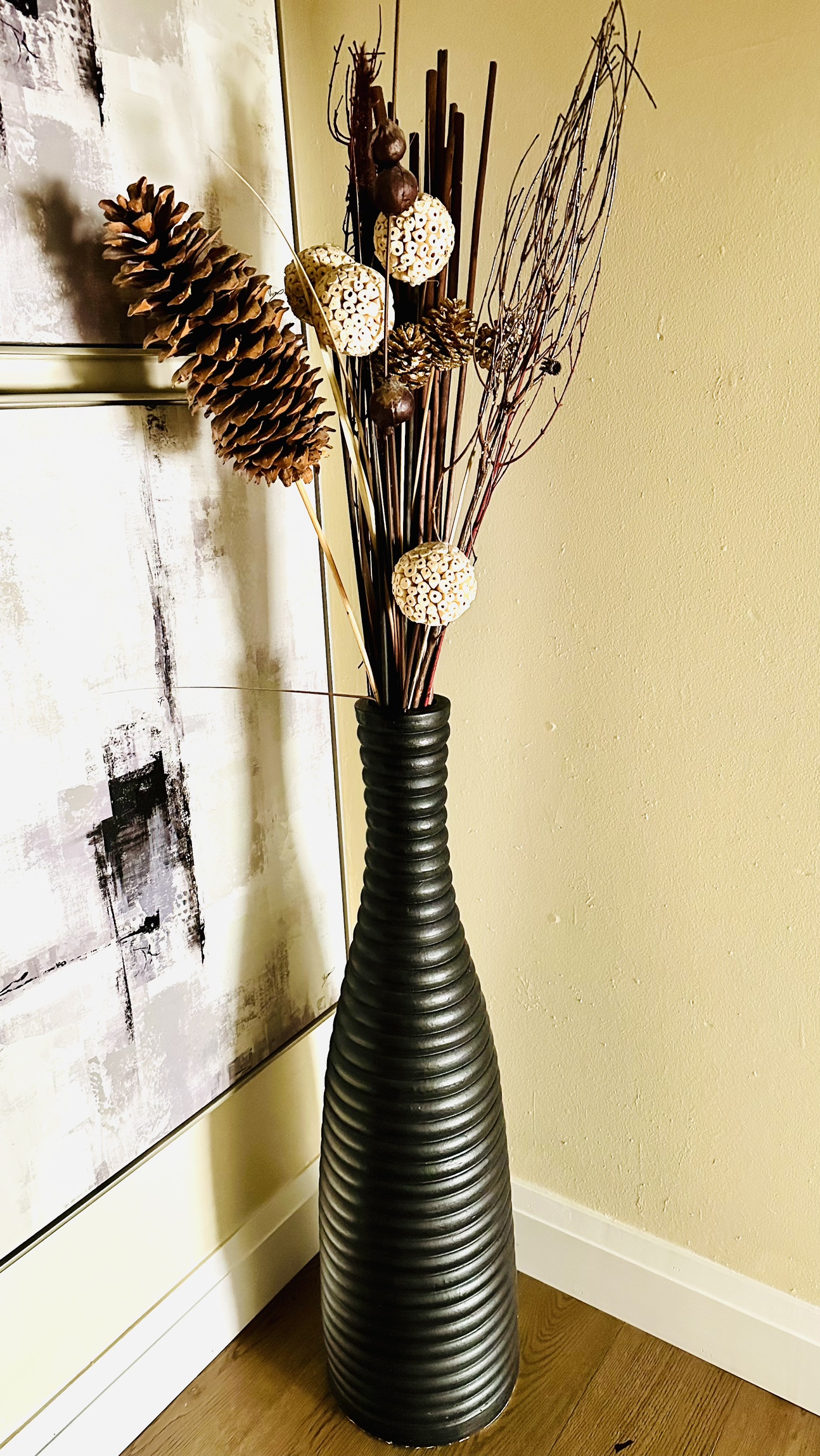 Black Rustic accent Vase