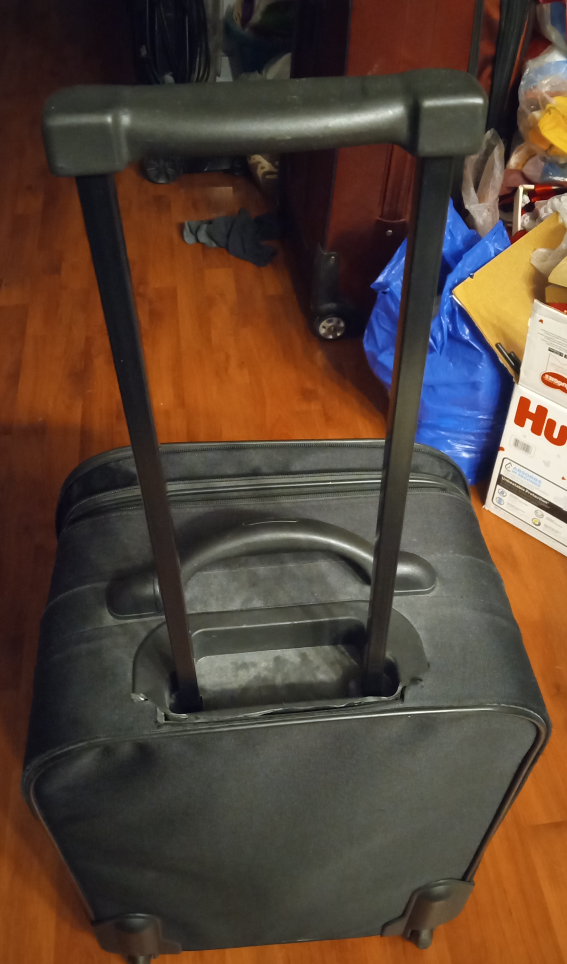 Luggage/suitcase (black, two wheel, 35cm x 60cm x 26-29cm) image indicator(2)