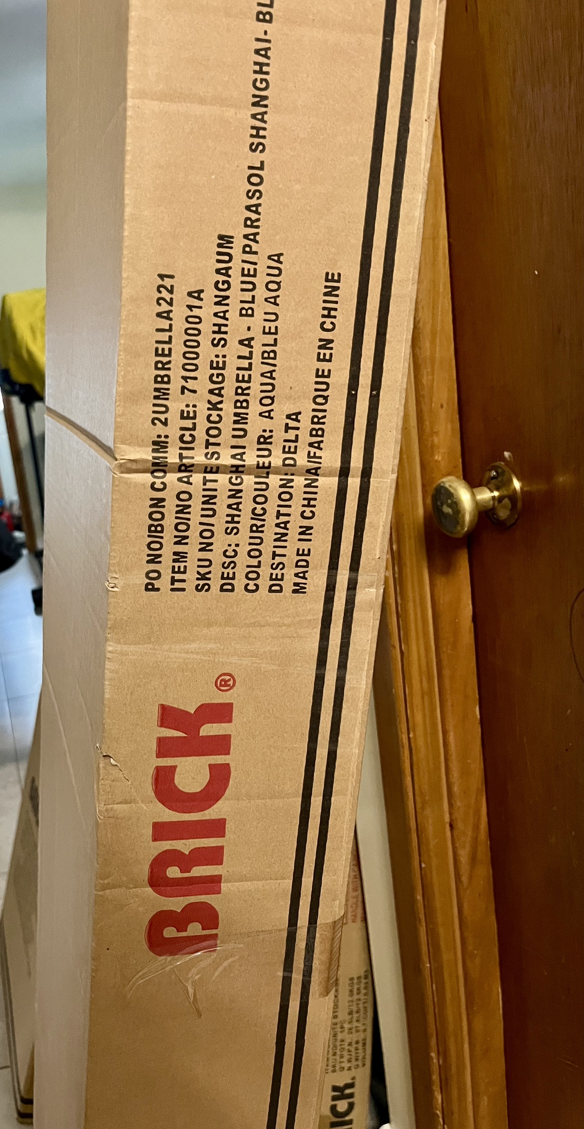 Unopened AQUA Shanghai Outdoor Patio Umbrella with Base image indicator(8)