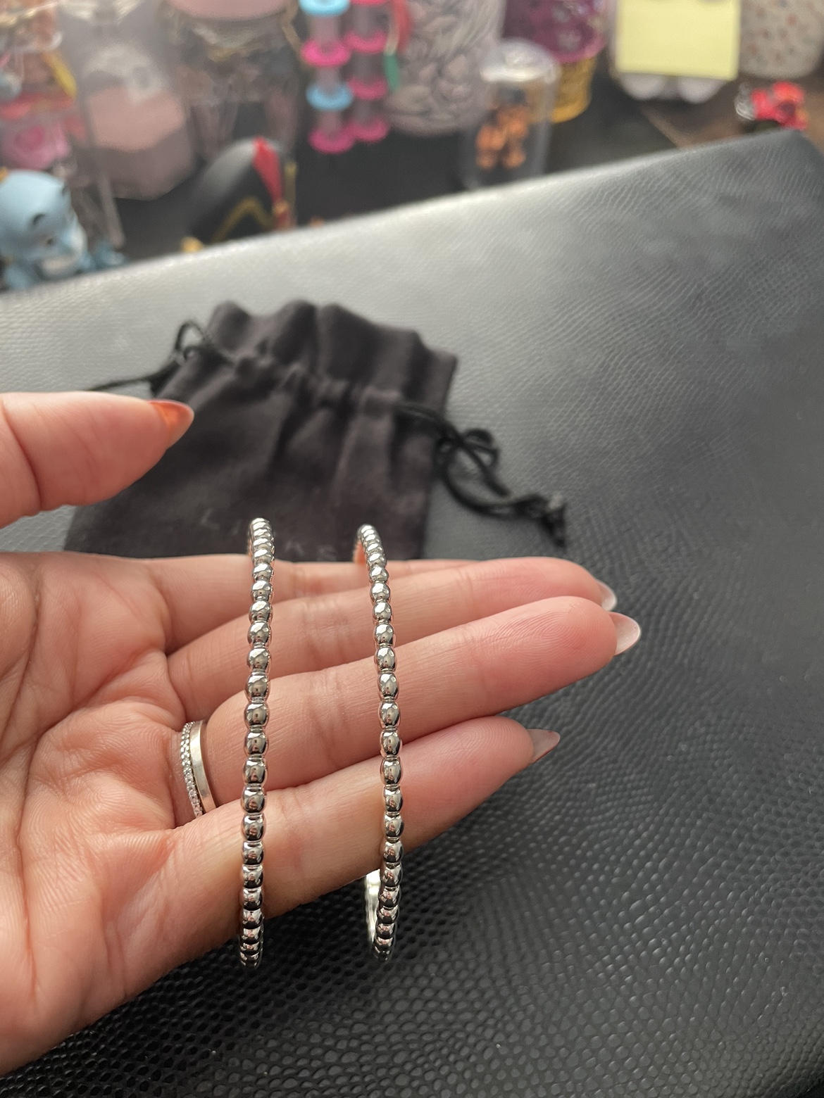 Links of London Sterling Silver Beaded Bangle Set (with Pouch - photo 4