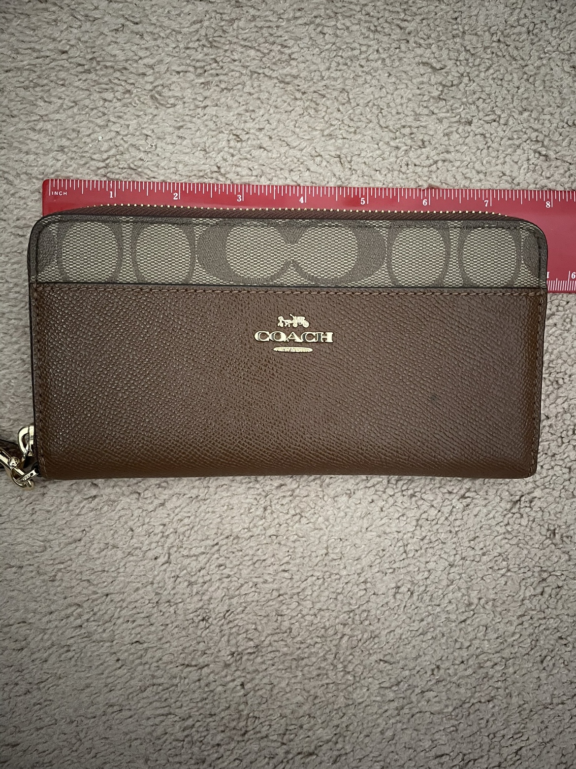 Coach brown signature wallet thumbnail