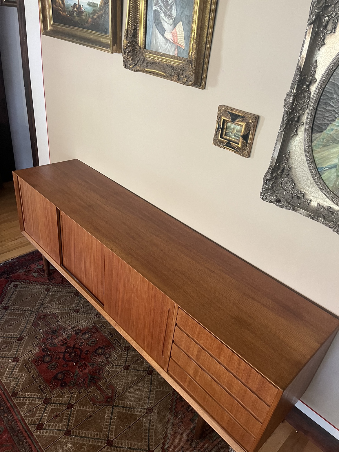 Teak vintage danish sideboard / credenza / tv stand - photo 2