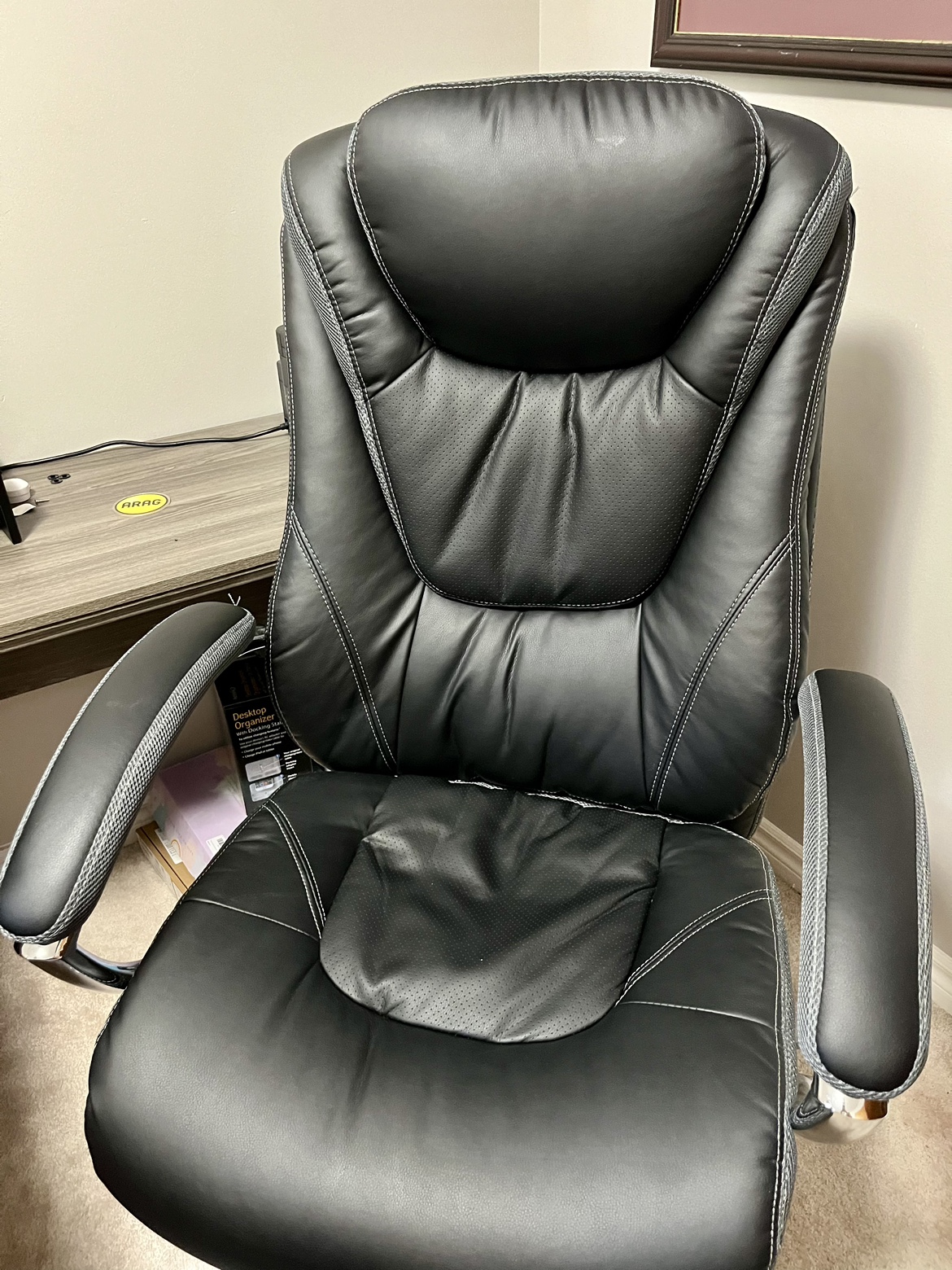 Office Chair- Black PU Leather image indicator(2)