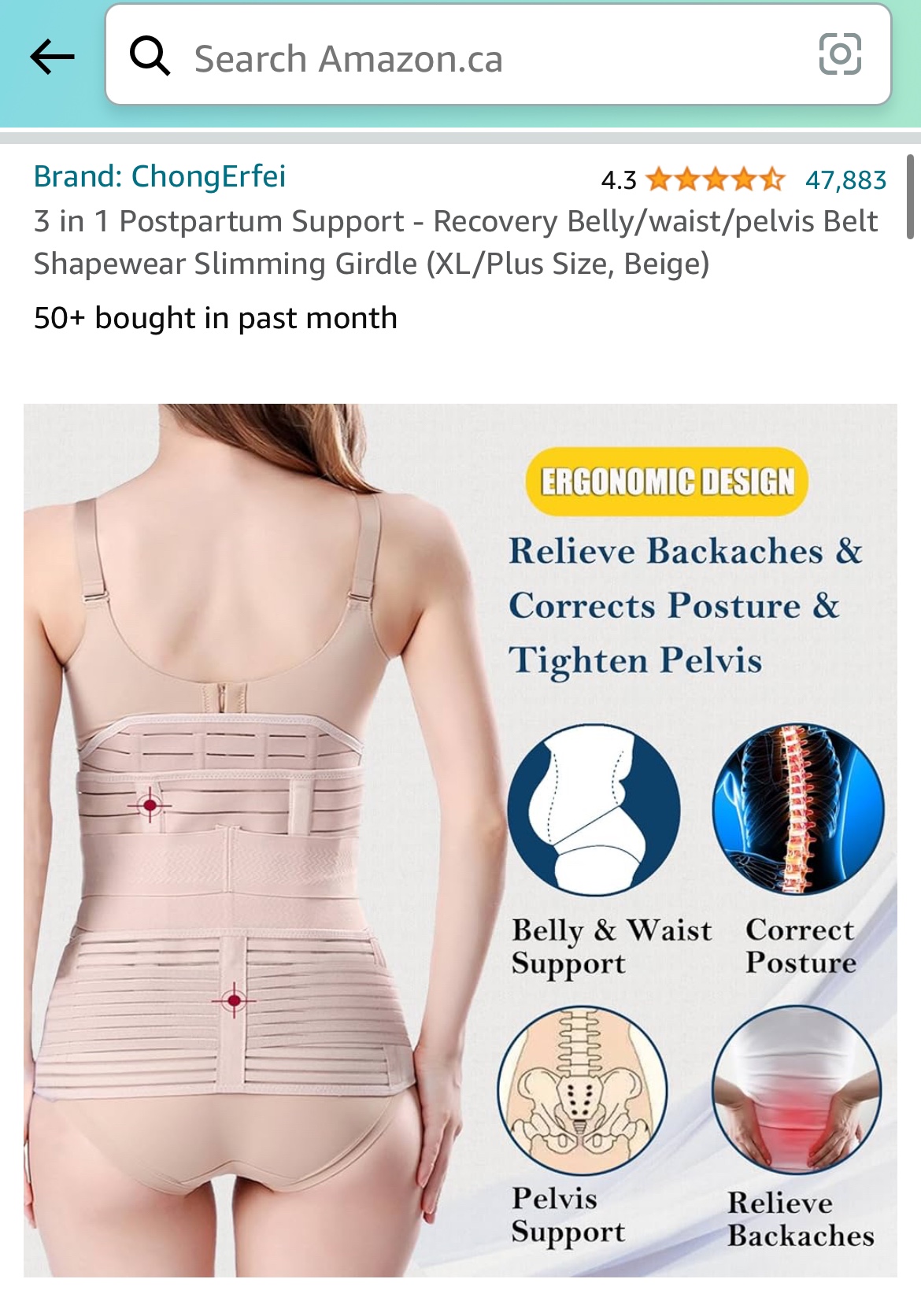3 in 1 Postpartum Belly Wrap & Hip Belt - photo 3