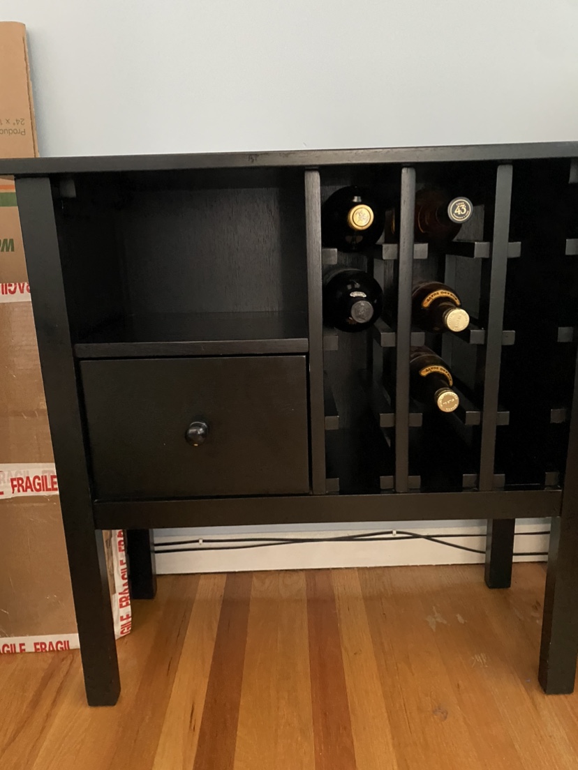 Wine Rack Cabinet Black - photo 2