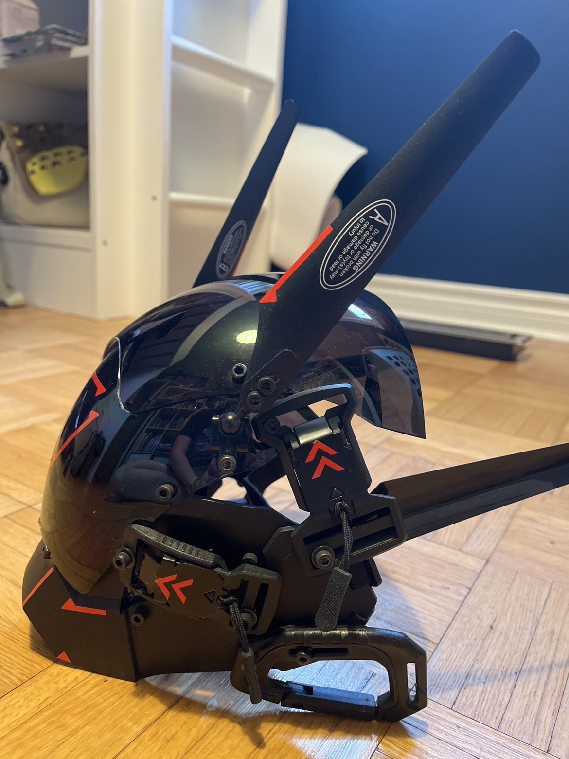 Light up cyberpunk helmet - photo 4