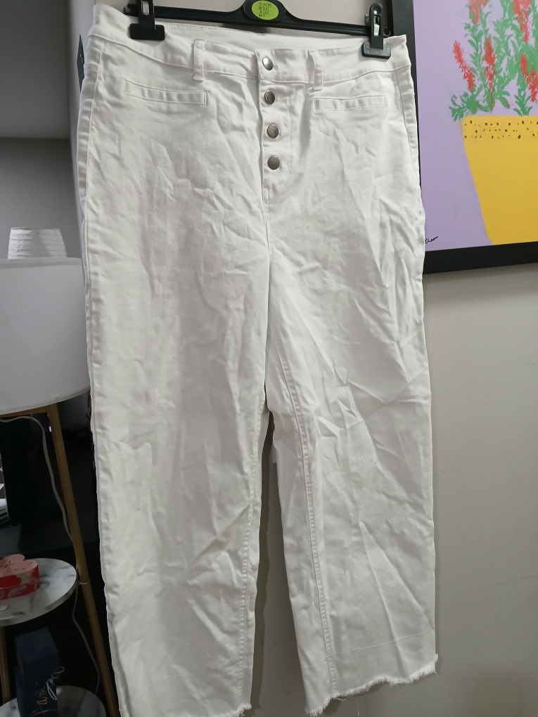 white Design Lab L&T pants size 32