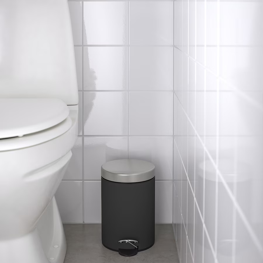 Trash can, dark gray, 1 gallon